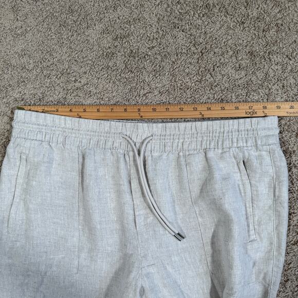 Athleta Retreat Linen Jogger Pants Womens XL Cream Lightweight Pockets - Picture 4 of 11